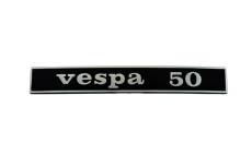 Logo Vespa 50 Noir/Chromé