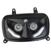 Double optique Booster '04" carbone avant LEDs Blanc"