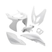 Kit carrosserie 6 pièces blanc brillant adaptable Nitro/Aerox