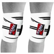 Rdx Sports Gym Knee Wraps Blanc