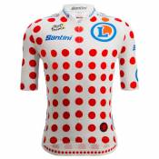 Santini Team Original Tour De France Gpm Leader 2022 Short Sleeve Jersey Blanc M Homme