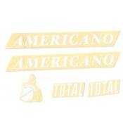 Total Bmx Americano Sticker Set Jaune