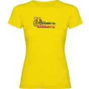 Kruskis Retro Bikers Short Sleeve T-shirt Jaune 2XL Femme