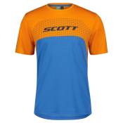 Scott Trail Flow Dri Short Sleeve Jersey Bleu L Homme