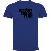 Kruskis Word Triathlon Short Sleeve T-shirt Bleu XL Homme