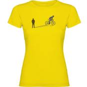 Kruskis Bike Shadow Short Sleeve T-shirt Jaune L Femme