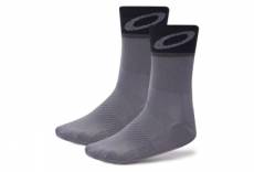 Chaussettes mi hautes oakley cycling socks cool gray gris