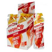 High5 Caffeine Energy Gels Box 40g 20 Units Orange Multicolore