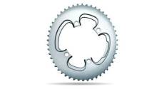 Plateau ovale absoluteblack silver series oval road 2x 110 4 bcd chainring pour transmission shimano 11v gris