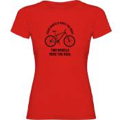 Kruskis Four Wheels Move The Body Short Sleeve T-shirt Rouge S Femme