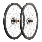 Progress Aero Disc Tubular Road Wheel Set Noir 12 x 100 / 12 x 142 mm / Shimano/Sram HG