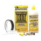 X-sauce Schrader Tubeless Kit Jaune 25 mm