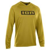 Ion Logo Long Sleeve Enduro Jersey Jaune S Homme