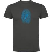 Kruskis Biker Fingerprint Short Sleeve T-shirt Gris L Homme