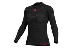 Baselayer manches longues femme ale wool gris rose