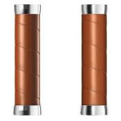 Brooks England Slender Leather Grips Marron 130 / 130 mm
