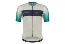 Maillot manches courtes velo rogelli dawn homme sable turquoise noir