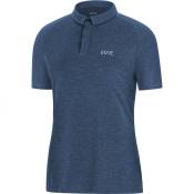 Gore® Wear Signature Short Sleeve Polo Shirt Bleu M Femme
