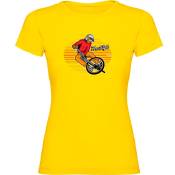 Kruskis Freestyle Rider Short Sleeve T-shirt Jaune S Femme