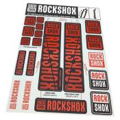 Rockshox Decal Kit 30/35 Mm Rouge