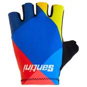 Santini Trek Segafredo Tour De France 2023 Short Gloves Bleu S Homme