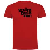 Kruskis Word Triathlon Short Sleeve T-shirt Rouge S Homme