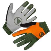 Endura Singletrack Long Gloves Vert,Orange M Homme