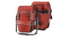 Paire de sacoches de porte bagages ortlieb bike packer plus 42l rouge salsa dark chili