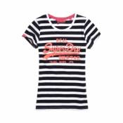 T shirt superdry vintage logo stripe navy stripe