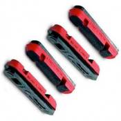 Campagnolo Hyperon-bora/dura Ace Shimano Pack Of 4 Caliper Inserts Rouge,Noir