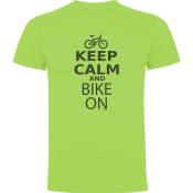 Kruskis Keep Calm And Bike On Short Sleeve T-shirt Vert M Homme