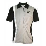 Msc Zipper Short Sleeve Polo Shirt Noir,Gris 2XS Homme