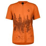 Scott Trail Flow Zip Short Sleeve Jersey Orange M Homme