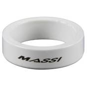 Massi Spacers 5 Units Carbon 1 1/8 10 Mm Blanc 1 1/8´´ / 10 mm