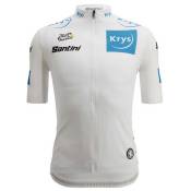 Santini Replica Tour De France Best Young Rider 2022 Short Sleeve Jersey Blanc S Homme