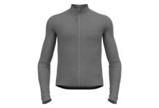 Maillot manches longues odlo full zip performance wool gris