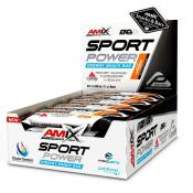 Amix Sport Power Energy 45g 20 Units Orange Energy Bars Box Blanc