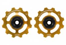 Paire de galets cyclingceramic pour sram 12v red axs force axs or