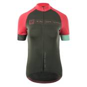 Radvik Foxtrot Lds Short Sleeve Jersey Vert,Rouge XL Femme