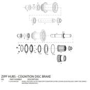 Zipp End Caps For Cognition Disc Rear Hubs Campagnolo Noir 10 x 135 mm