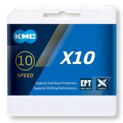Kmc X10 Ept Road/mtb Chain Argenté 114 Links