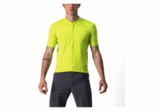 Maillot manches courtes castelli unlimited allroad jaune