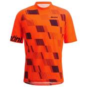 Santini Fibra Short Sleeve Enduro Jersey Orange S Homme