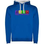 Kruskis Happy Pedal Dancing Two-colour Hoodie Bleu XL Homme