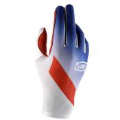 100percent Celium Long Gloves Blanc,Bleu XL Homme
