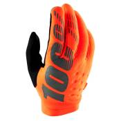 100percent Brisker Long Gloves Orange S Homme