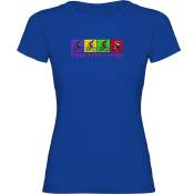 Kruskis Happy Pedal Dancing Short Sleeve T-shirt Bleu XL Femme