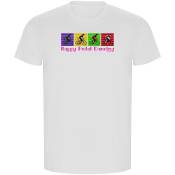 Kruskis Happy Pedal Dancing Eco Short Sleeve T-shirt Blanc XL Homme