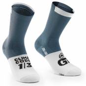 Assos Gt C2 Socks Blanc,Bleu EU 35-38 Homme