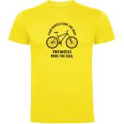 Kruskis Four Wheels Move The Body Short Sleeve T-shirt Jaune 3XL Homme